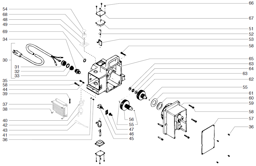 1100xc Gear Box Assembly Parts